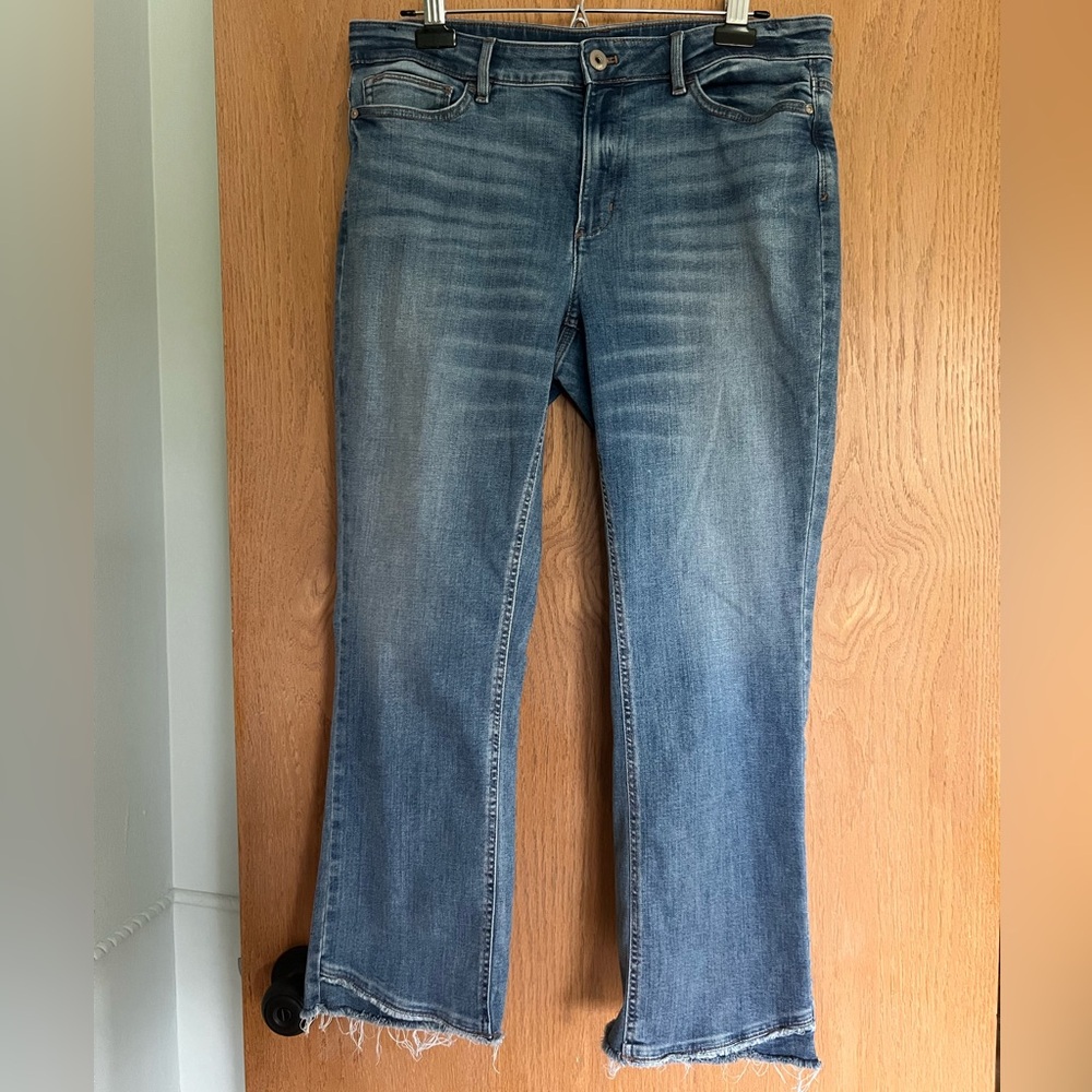 J Jill Bootcut Ankle Frayed Hem Jeans size 12 regular